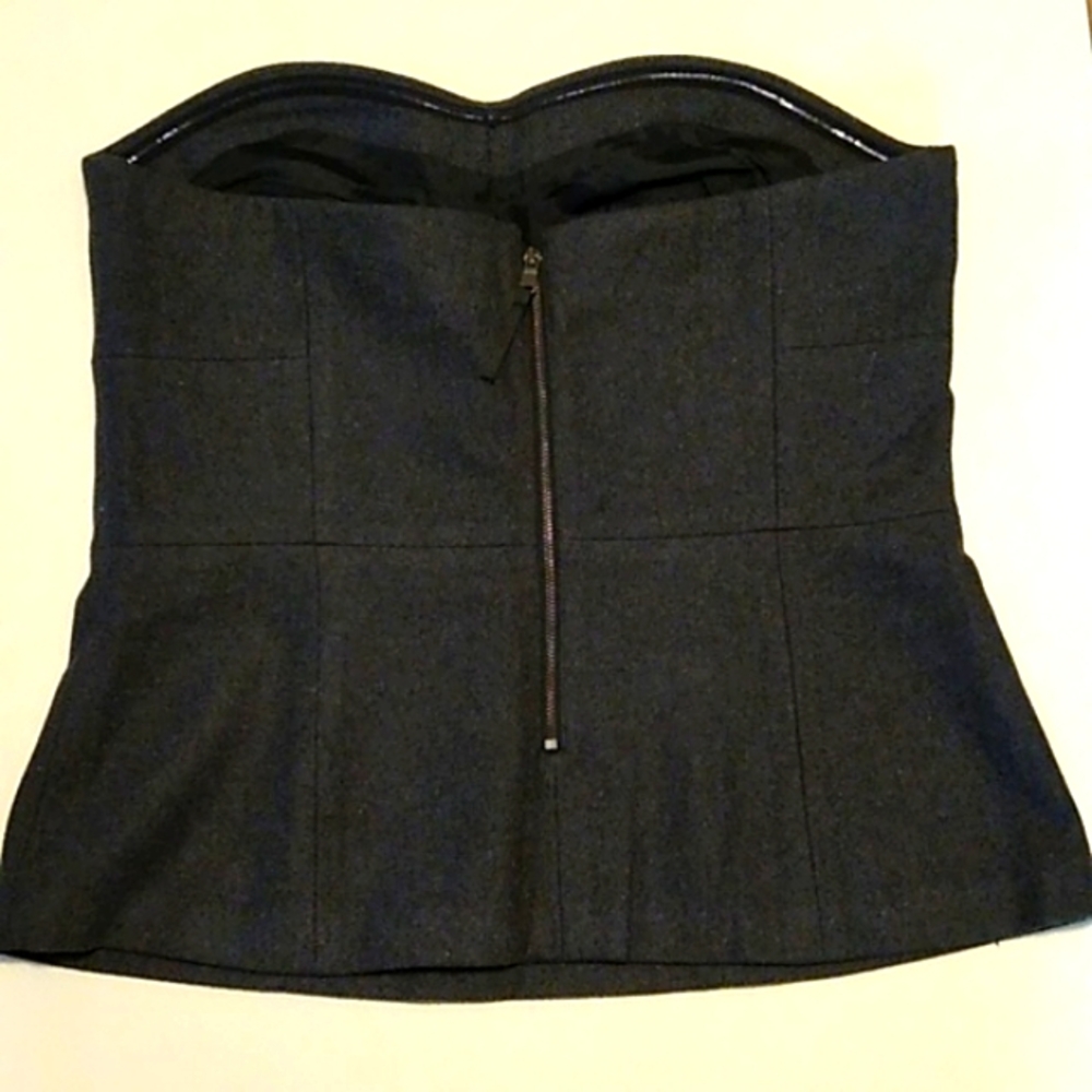 Lord & Taylor strapless top bustier style in 50% wool blend